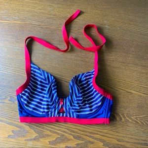 Curvy Kate nautical halter bikini top 30F